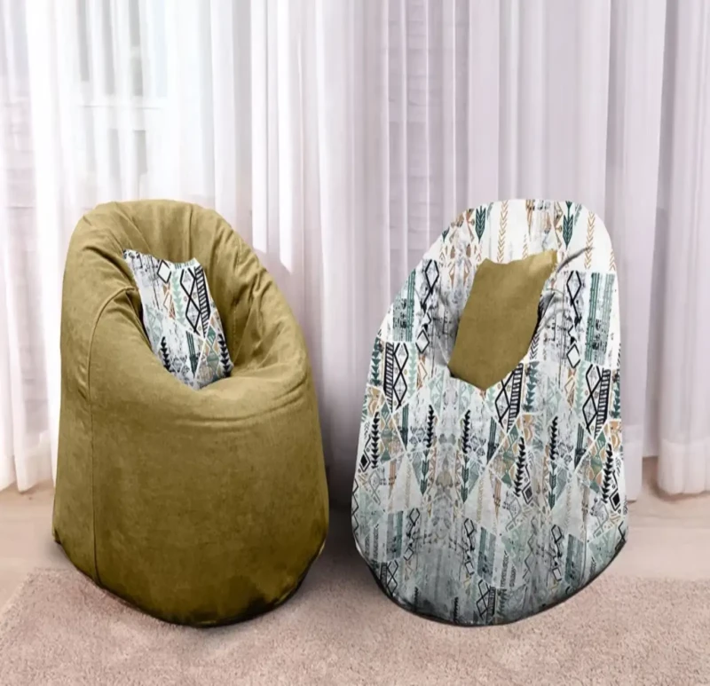 Bean Bag Set 4 Pieces | Camel & Mint
