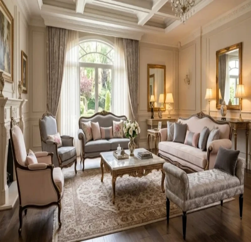 Classic Kashmir Salon and Gray