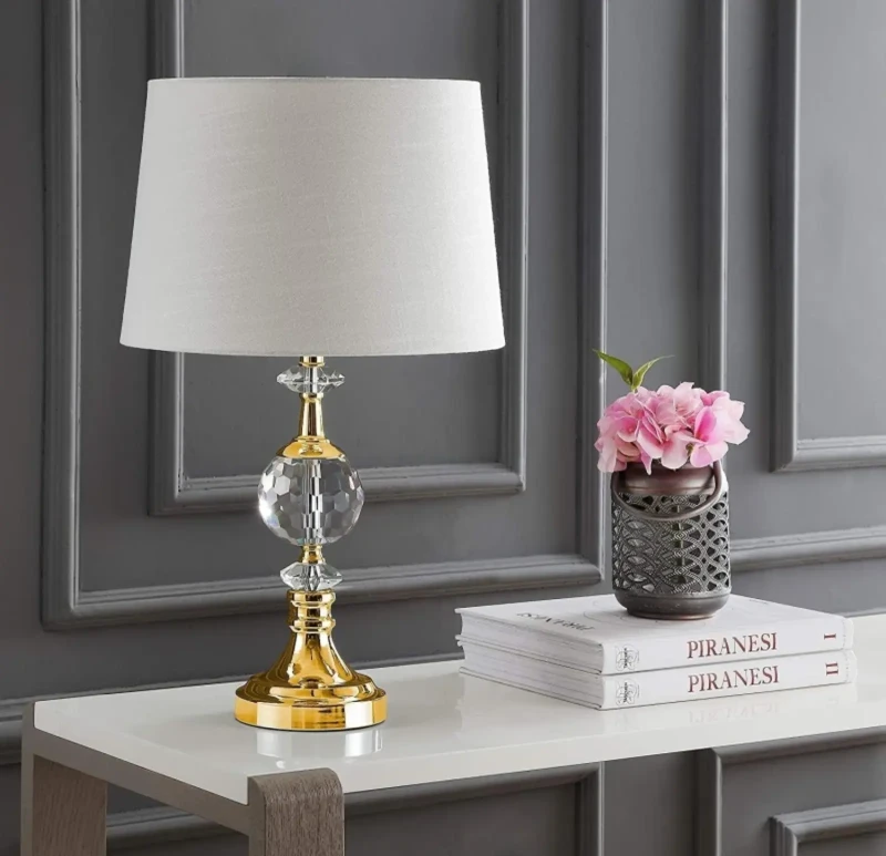 Modern metal-crystal lamp