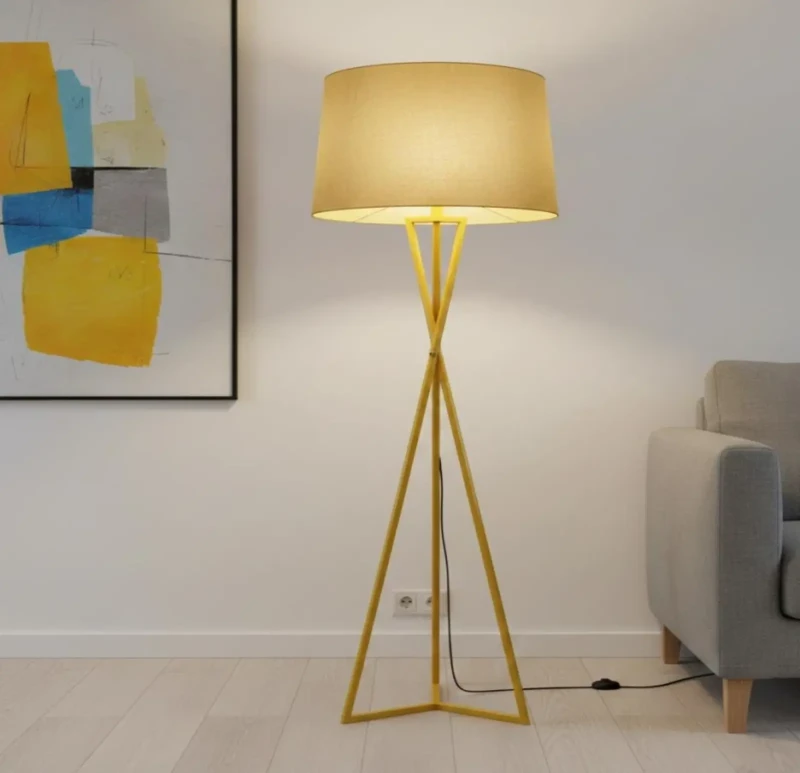 Modern stand lamps yellow color