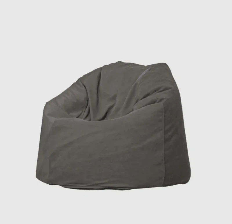 Dark gray linen bean bag | Large