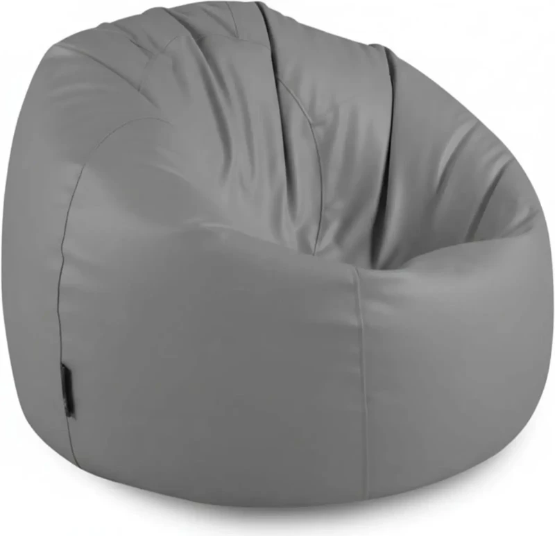 Leather Bean Bag Chair | Grey