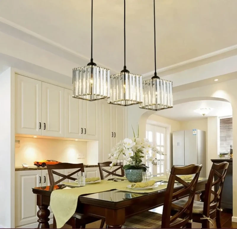 Modern Square Pendant | Silver 1 Bulb