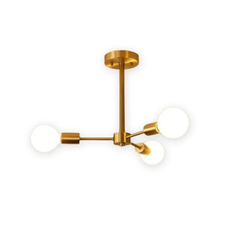 Ceiling Lamp 3 Bulbs | Golden