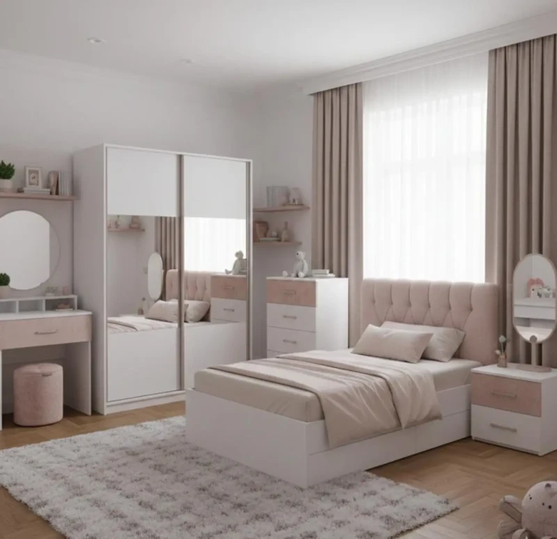 Modern Children's Room With Rotating Mirrors