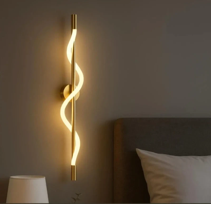 Modern golden LED lamp