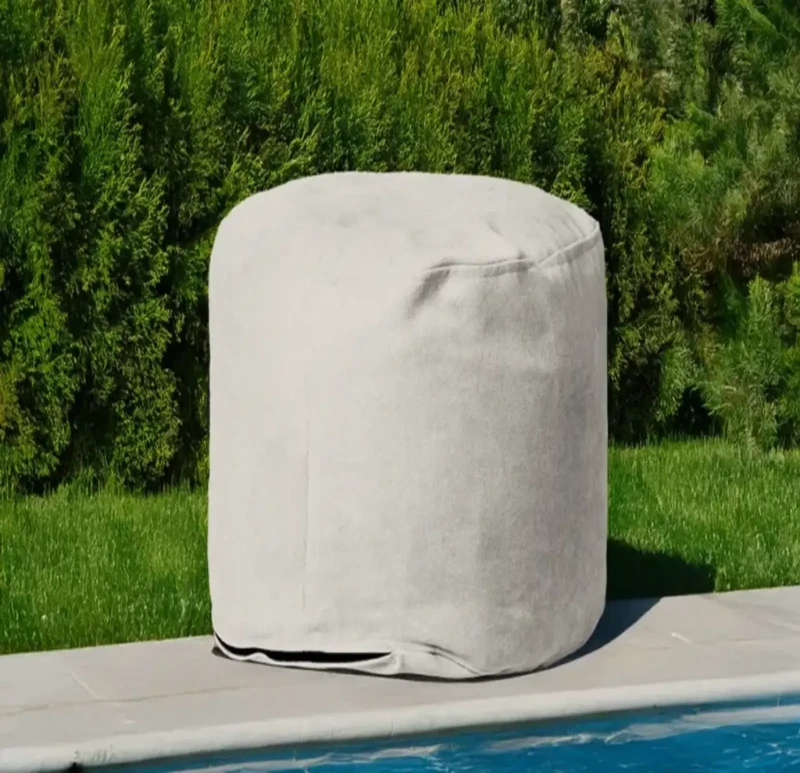 Linen Bean Bag Pouf | Light Gray