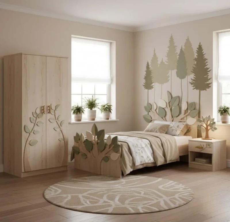 Modern Children Room | Trees Leaves