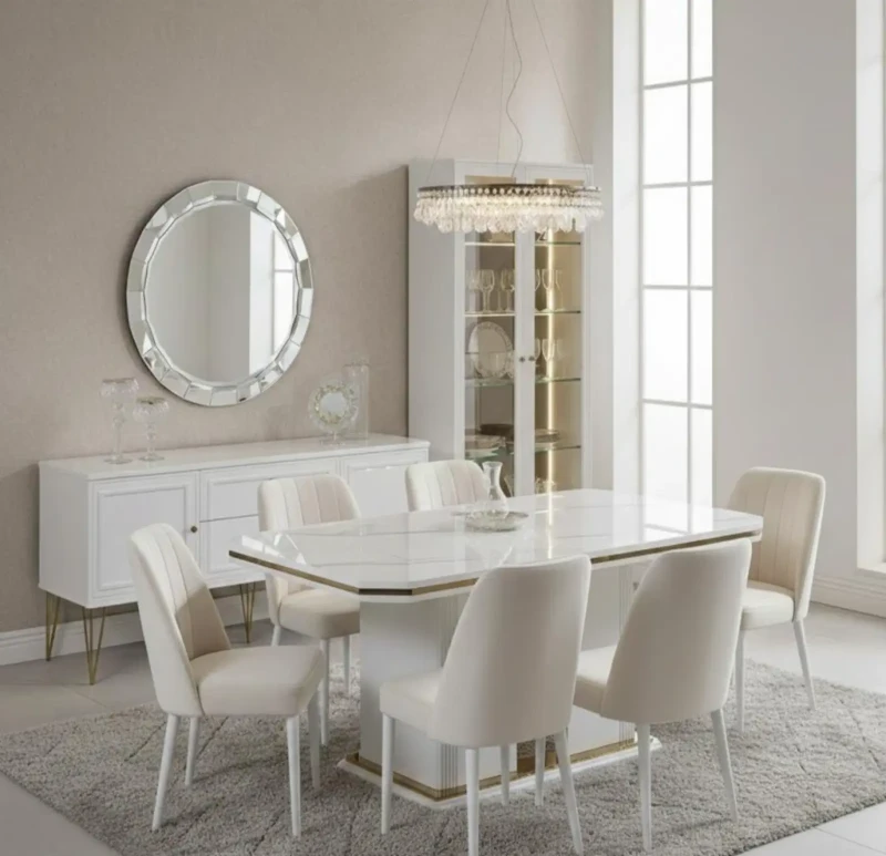 White Modern Dining Room