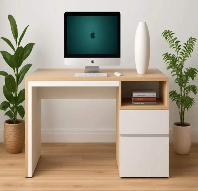 Modern Wooden Desk 2 Drawers