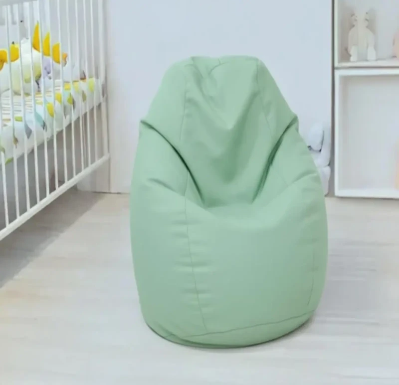 Mint Green Linen Bean Bag | Small