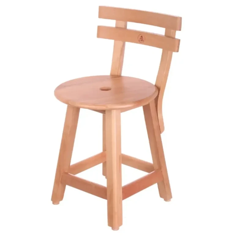 Wooden Chair With Round Base