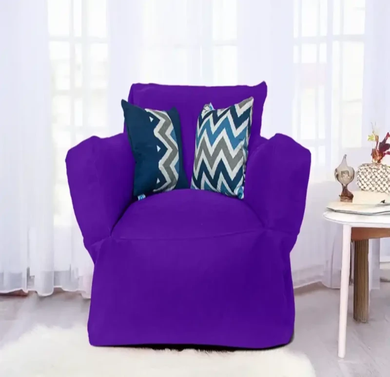 Bean Bag Chair Linen | Purple
