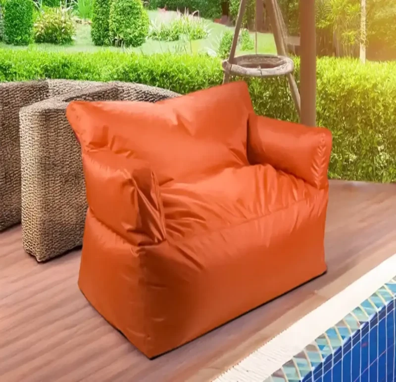 Waterproof Triple Bean Bag Sofa | Orange