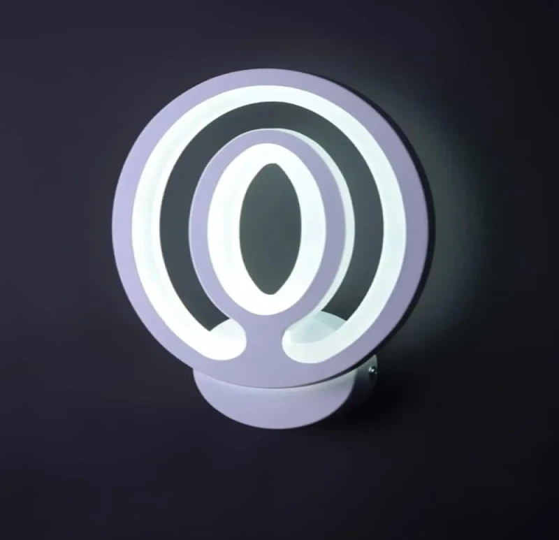 White Oval Wall Lamp