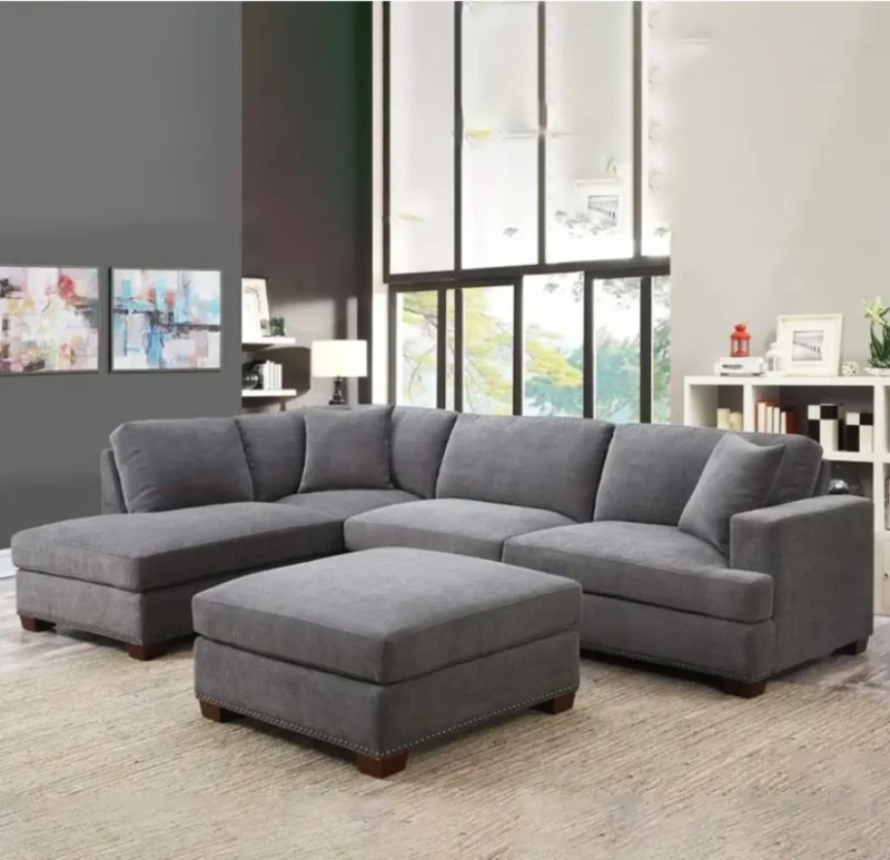 Linen Corner With Footwear | Gray