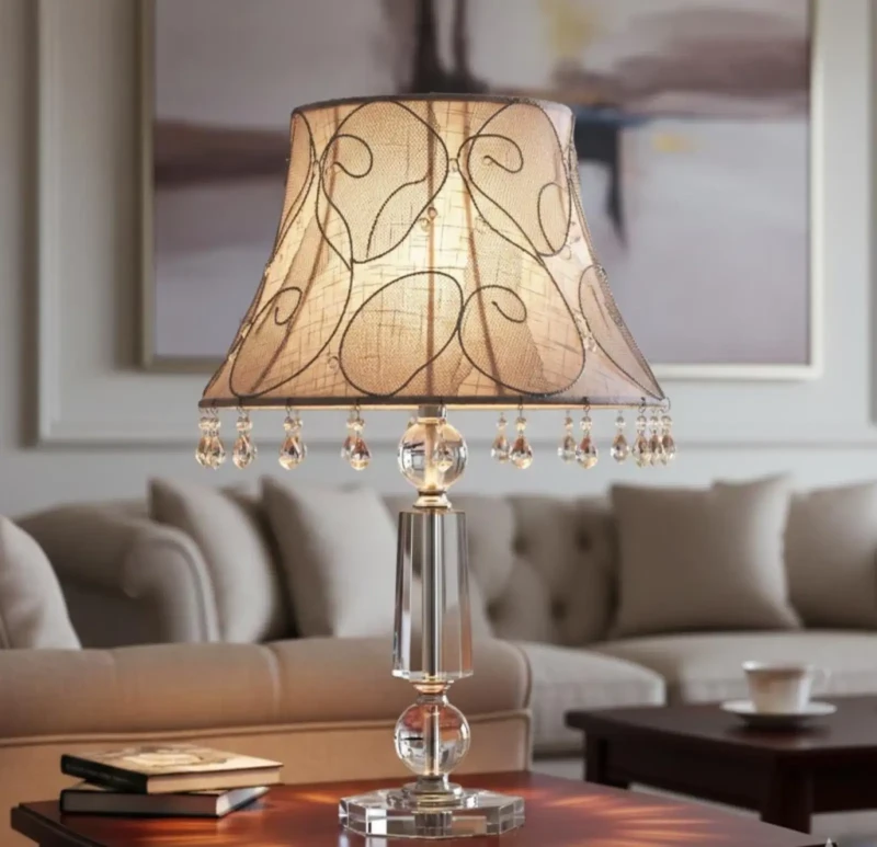 Mixed crystal lampshade