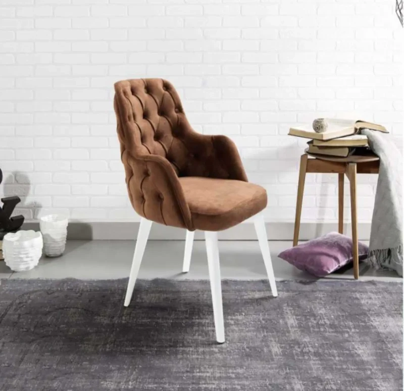 Modern Brown and Beige Captune Chair