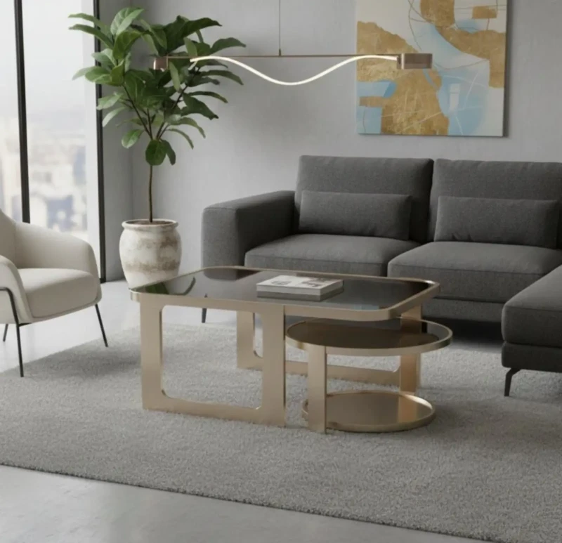 Modern Double Table | Champaign