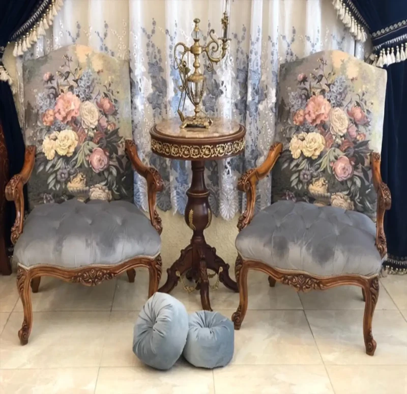 Classic Gray Chairs Set