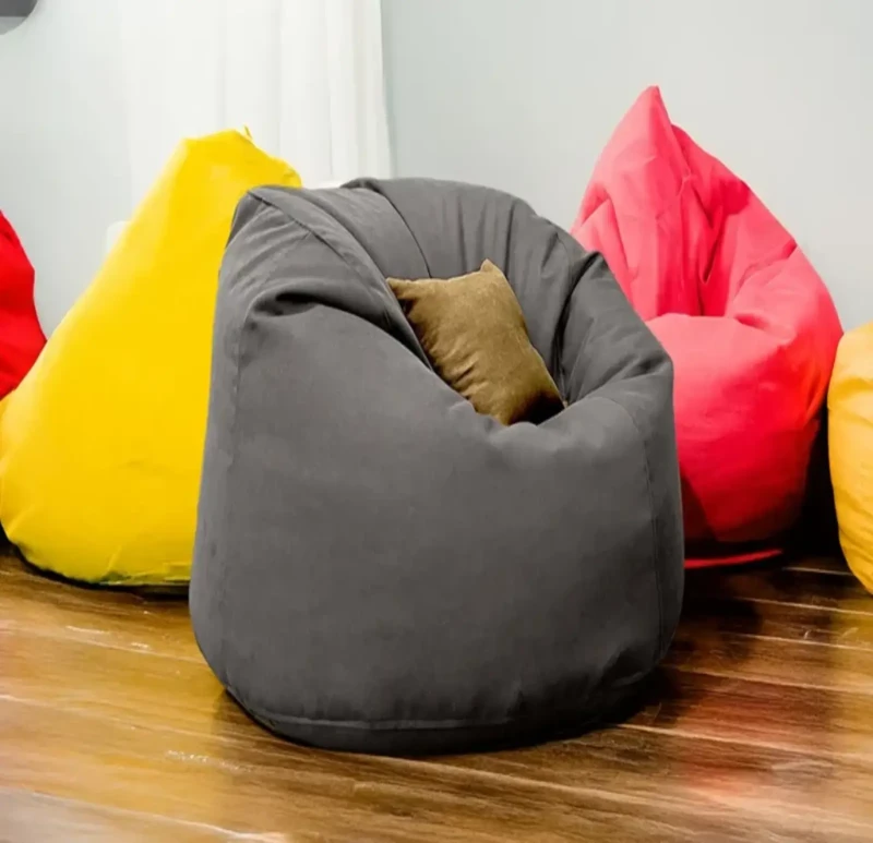 Gray Linen Comfy Bean Bag | 4XL