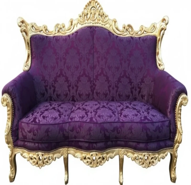 Antique Satin Sofa | Purple