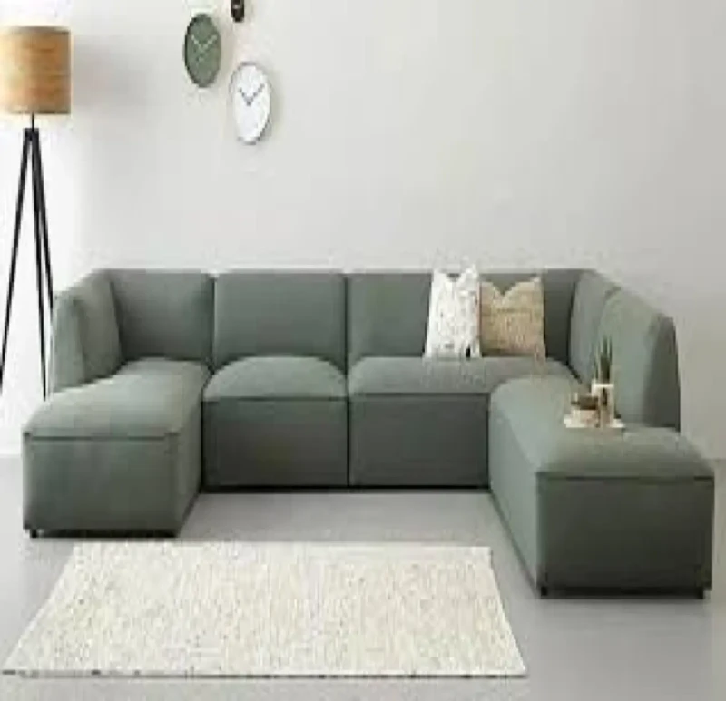 Modern Corner Letter U | Mint Green