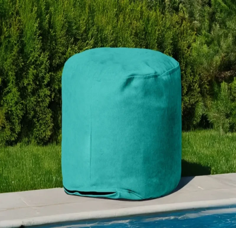 Linen Bean Bag Pouf | Turquoise