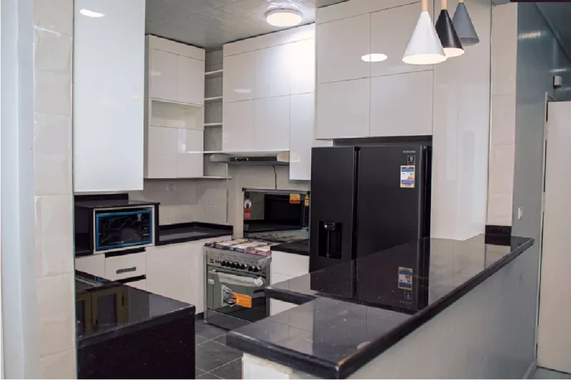 White Polylac Kitchen