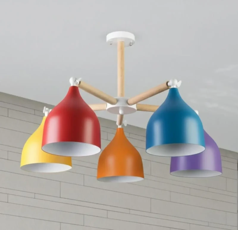 Modern Multi-Colored Chandelier
