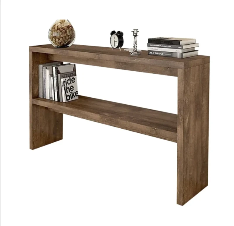 Wooden High Console | 2 Shelves