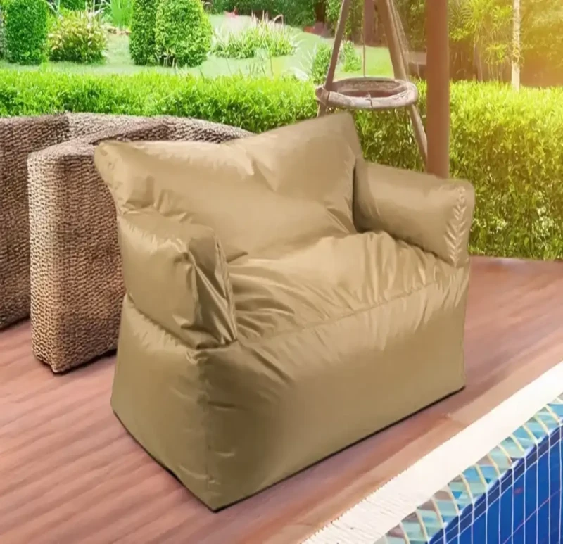 Waterproof Triple Bean Bag Sofa | Beige
