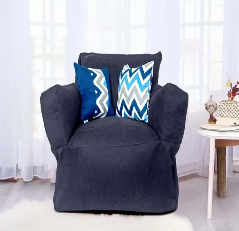 Bean Bag Chair Linen | Dark Grey