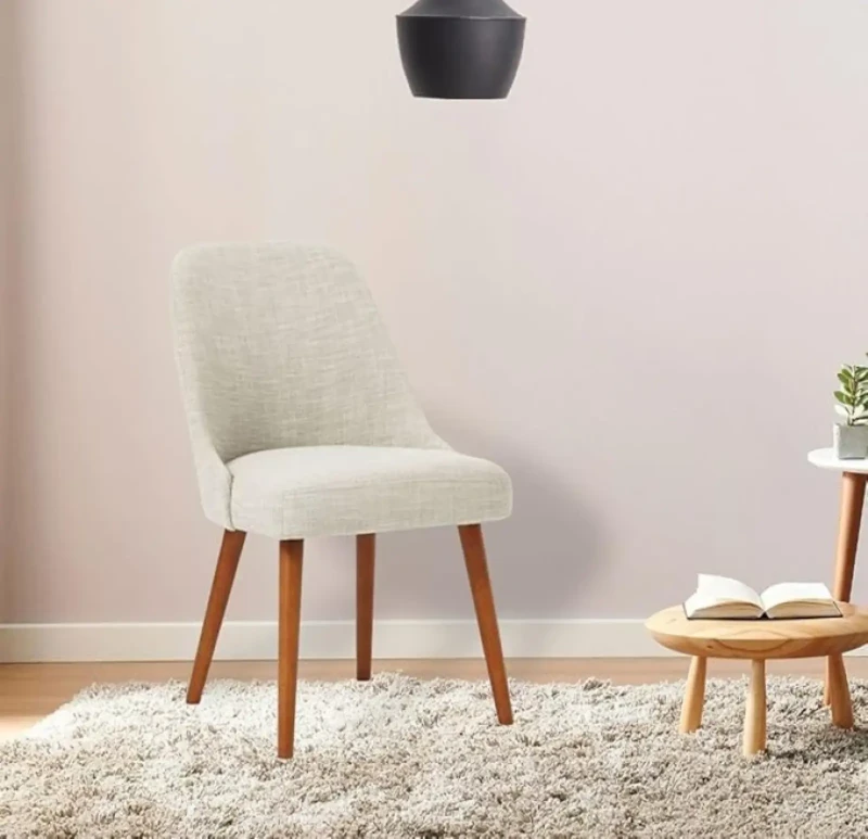 Leather Dining Chair With Wooden Legs