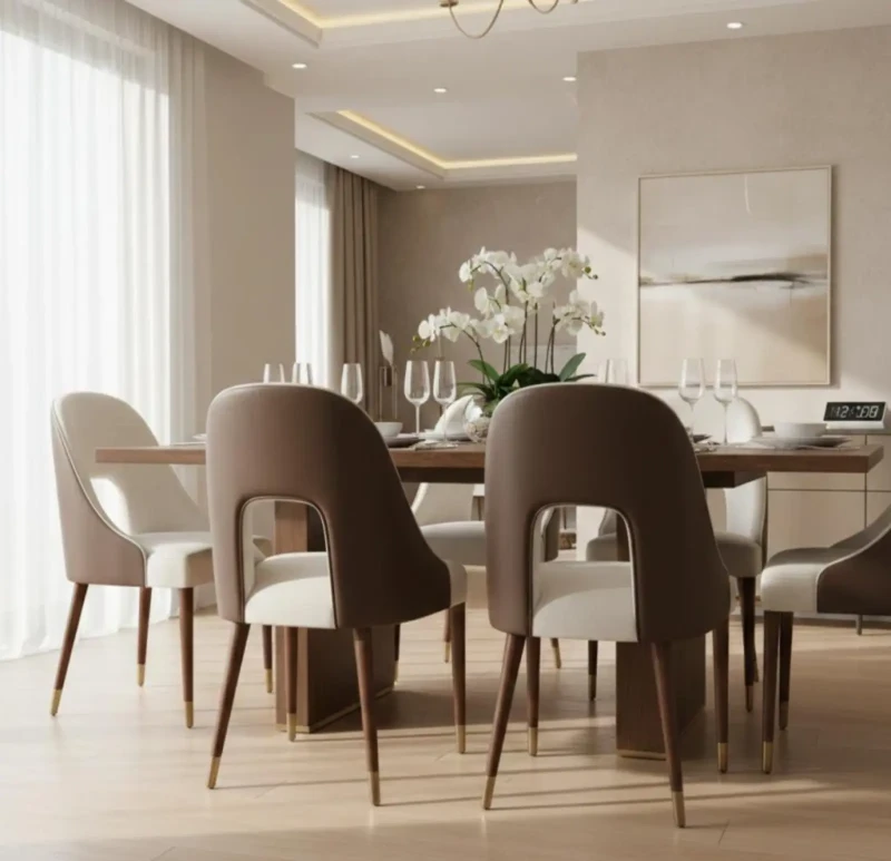 Upholstery Dining Chair | Open Back