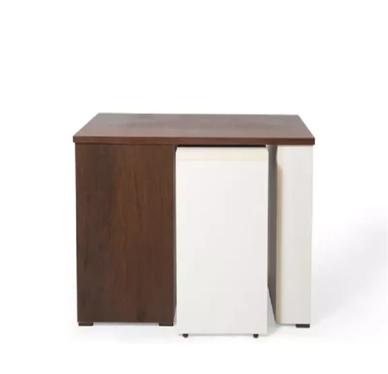 Modern Table 3 Pieces | Brown and White