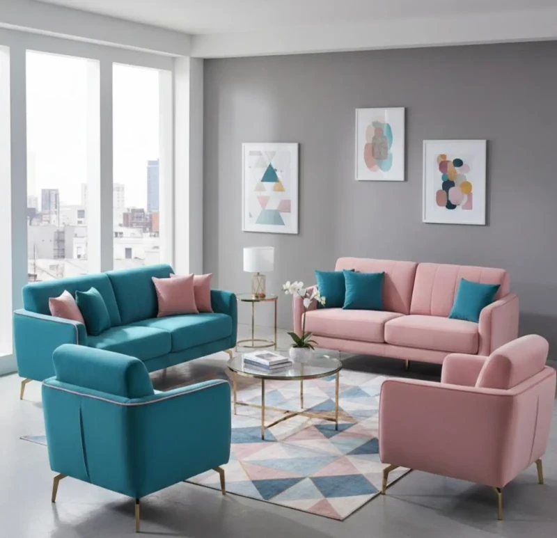 Modern Velvet Sofa Set - HSM0002
