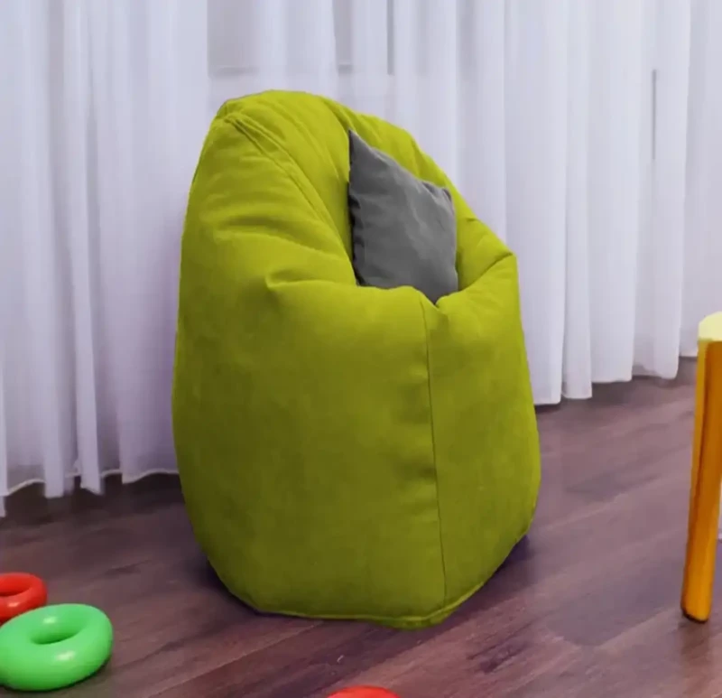 Olive Green Linen Comfy Bean Bag | 2XL
