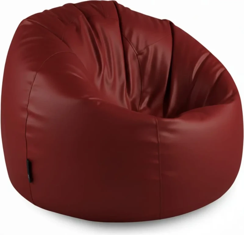 Leather Bean Bag Chair | Red