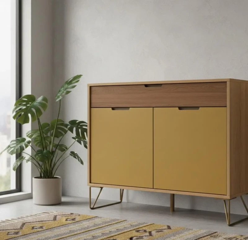 Yellow Modern Shoe Cabinet