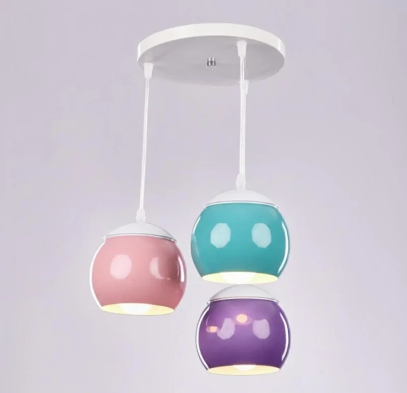 Modern Circular Multi-Colored Chandelier