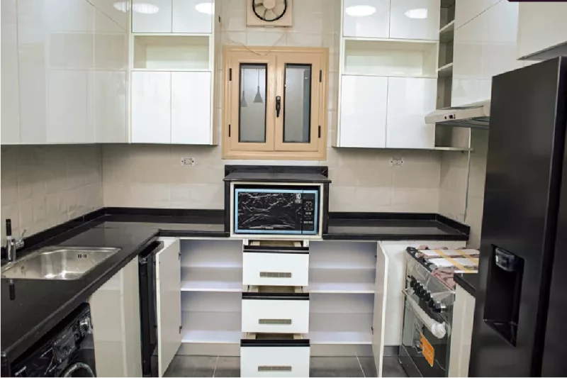 White Polylac Kitchen