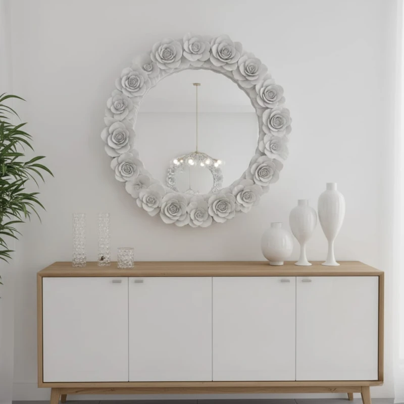 Modern Dining Room | Buffet With Rose Mirror Frame
