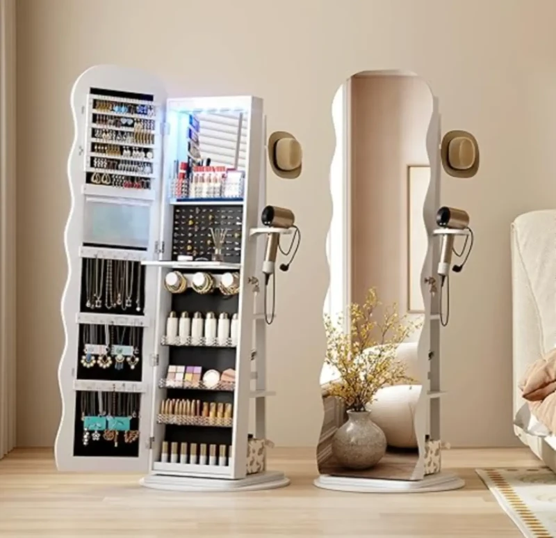 Wavy Mirror With Drawers