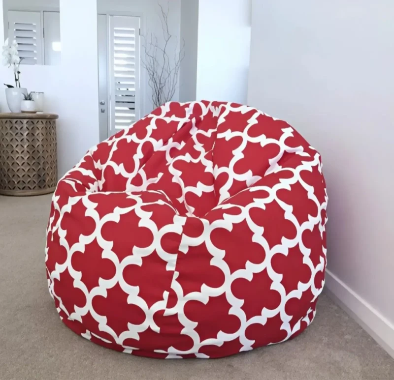 Waterproof Bean Bag Red Print | Medium