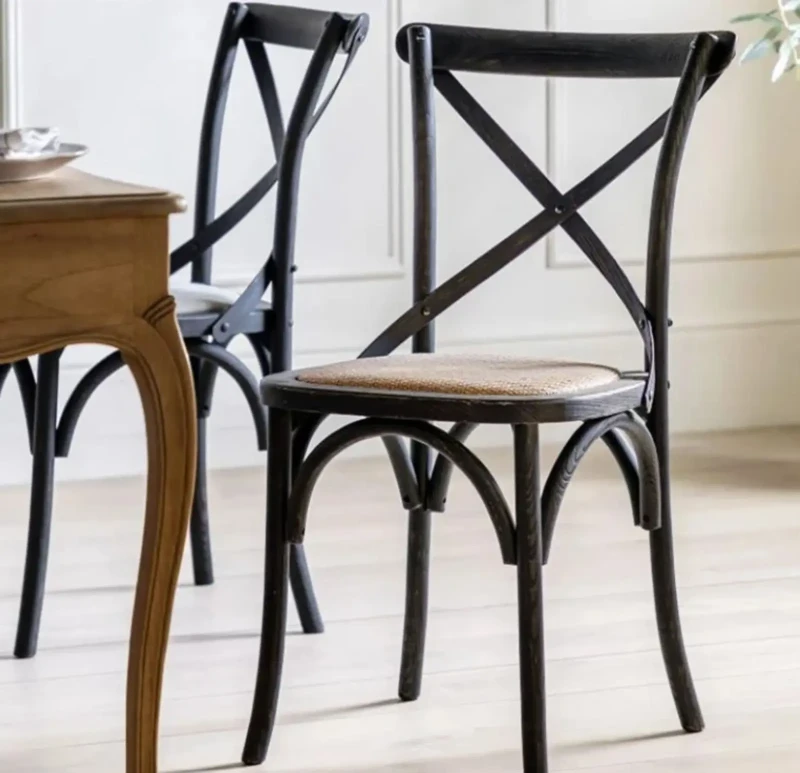 Country dining chair Black.
