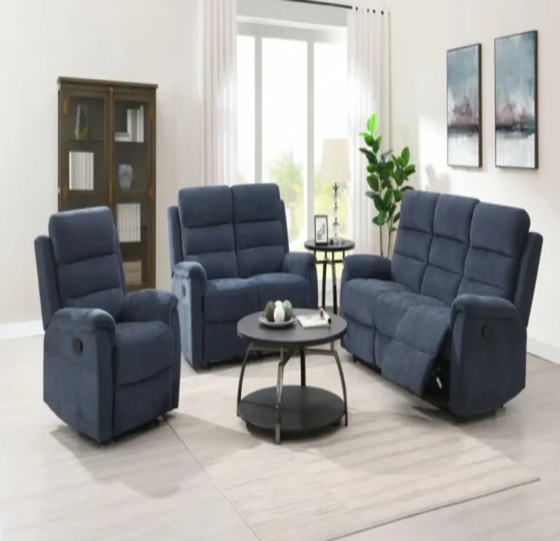 Dark Blue Lazy Boy 3 Pieces Set