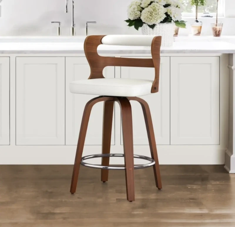 Bar stool brown and white