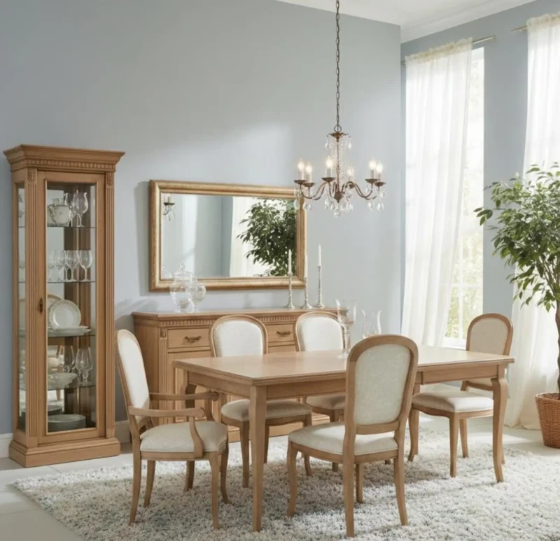 Neoclassical Dining Room | Wooden