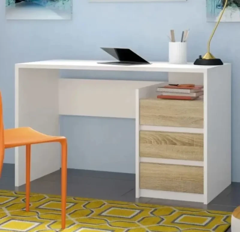 Modern Wooden Desk withTthree Drawers